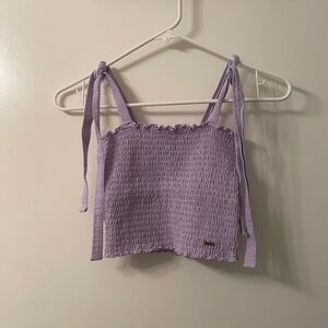Hollister Purple Tie Tank Top
